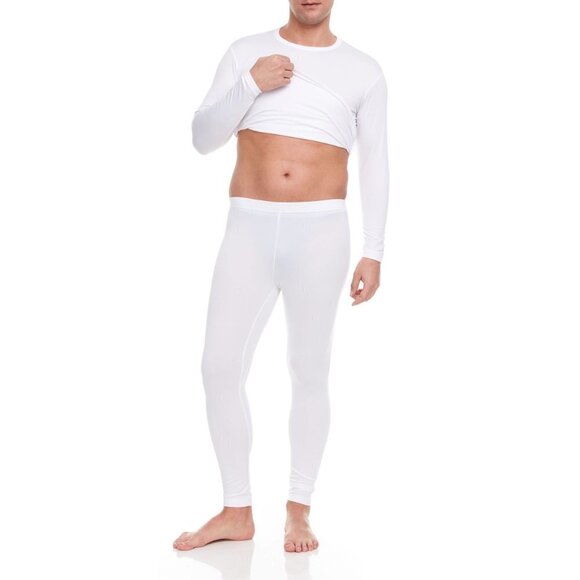 Men Thermals White Microfiber Fleece Long Johns Winter Baselayer Underwear M-2XL - Picture 5 of 5